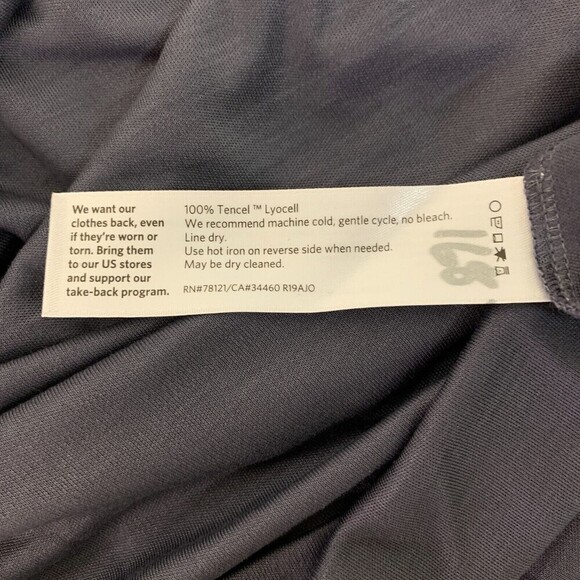 Eileen Fisher Womens Petite Size Small Purple Solid Tencel Jersey Jewel Neck Top - Picture 6 of 6